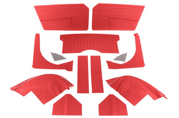Interior Trim Kit - Matador Red Vinyl with White Piping - RF4054REDMAT